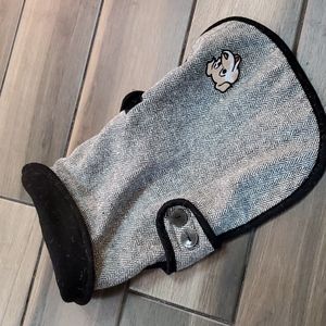 Herringbone Doggie Coat, Black&White S/M